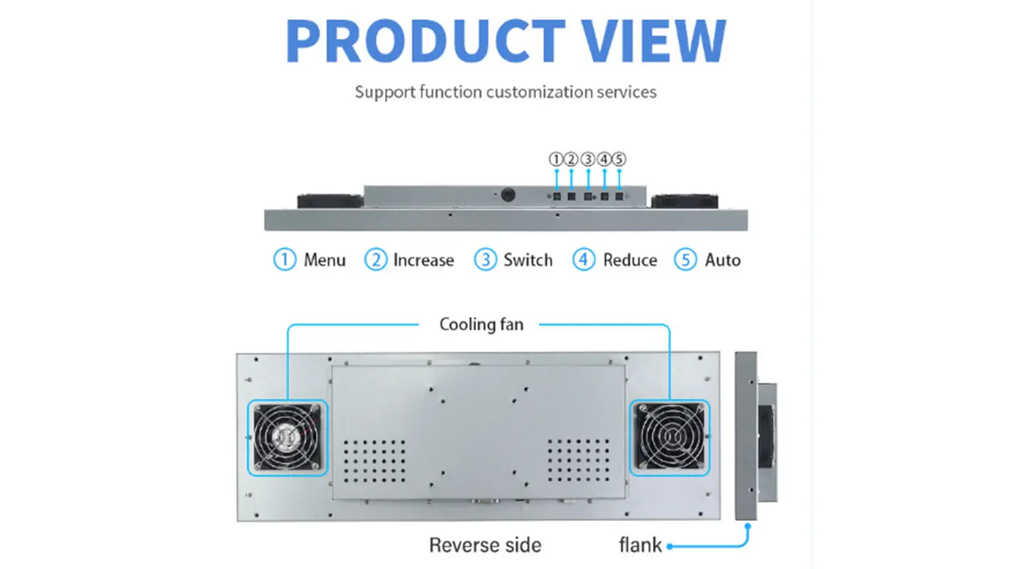 Ultra-Wide Stretched Bar LCD Display for Retail Shelf Edge Advertising11